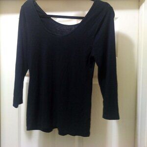 💲1⃣▶▶Basic Black Tee Top